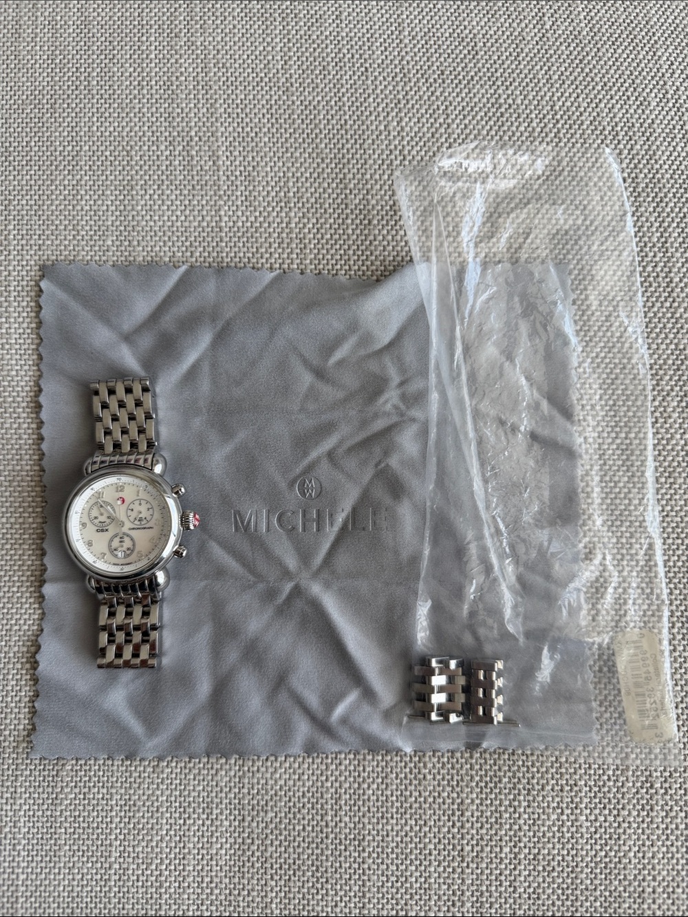 MICHELE CSX Stainless Steel Chronograph Women's Round Watch